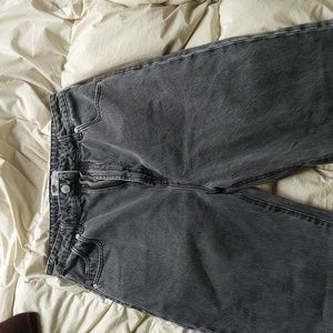 Heidi high rise loose straight leg Rollas black jeans